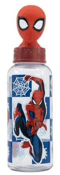 Пляшка для води Stor Spiderman з фігуркою 3D-павука червоно-синя 560 мл (8412497748594)