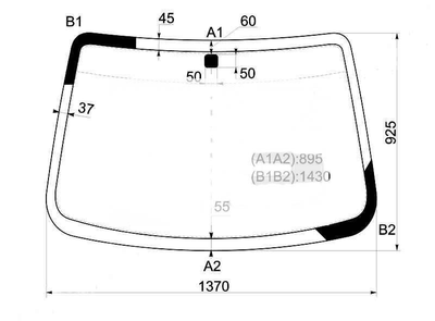 Скло лобове Securit для CHEVROLET AVEO 06-11 SDN (T250), 08-11 HB (T255), ZAZ VIDA 12-16 HB (T255), 12-16 SDN (T250) 3022AGSBL