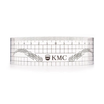 Линейка многоразовая для эскиза бровей KMC, черная 1 шт
