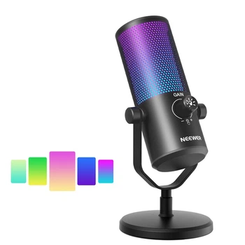 Игровой USB микрофон Neewer CM24 с RGB подсветкою