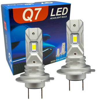 Автомобильные светодиодные LED/ЛЕД лампы в фару головного света H7 12-24V 6000-7000K 60W 15000L Q7