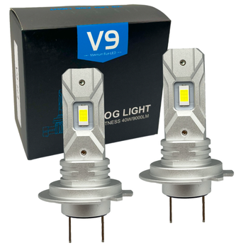 Автомобильные светодиодные LED/ЛЕД лампы в фару головного света H7 9-36V 6000-7000K 40W 9000L V9