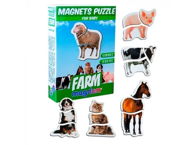 Пазлы магнитные Farm, 18 эл., ML4031-19 EN