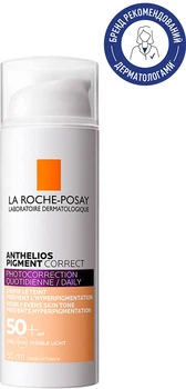 Солнцезащитное корректирующее средство La Roche-Posay Anthelios Pigment Correct для ежедневного ухода за кожей лица, склонной к гиперпигментации SPF50+ с тонирующим эффектом 50 мл (3337875797764)