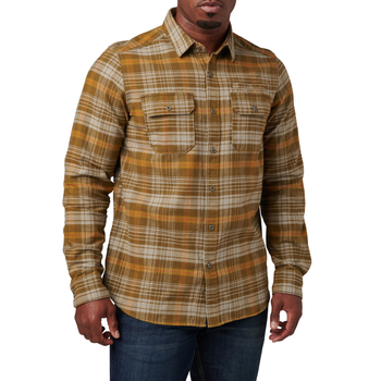 Рубашка тактическая 5.11 Tactical® Lester Flannel Plaid Long Sleeve Shirt XL Field Green Plaid