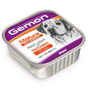 Вологий корм для дорослих собак усіх порід (паштет) Gemon (Джемон) Dog Adult Turkey з індичкою, 150 г