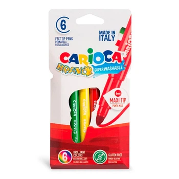Фломастеры Carioca Bravo 6 цветов (42767) (10-585142)