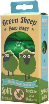 Упаковка пакетів для прибирання за тваринами Green Sheep біорозкладні 15х4 шт Зелені (6972437730000)
