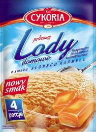 Мороженое для домашнего приготовления Cykoria Lody со вкусом солёной карамели, 60 г
