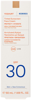 Krem do twarzy do opalania Korres Yoghurt z filtrem SPF 30 Koloryzujący Nude 50 ml (5203069126451)