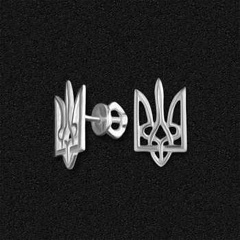 Срібні сережки-тризуби (5444)