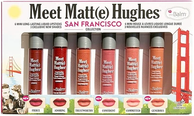 Набор жидких матовых помад - TheBalm Meet Matt(e) Hughes Mini Kit San Francisco (lipstick/6x1,2ml) (1103096-177495)