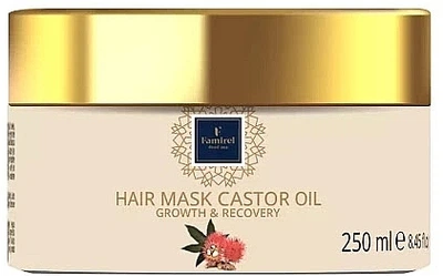 Маска для волос с касторовым маслом - Famirel Hair Mask Castor Oil 250ml (1343066-14635456)