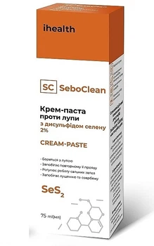 Крем-паста для волос против перхоти с дисульфидом селена - ihealth SeboClean 75ml (1367976-15942306)
