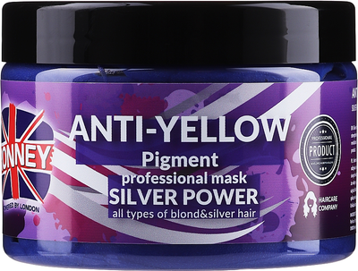 Маска для волос - Ronney Professional Anti-Yellow Pigment Silver Power Mask 1000ml (860900-190022)