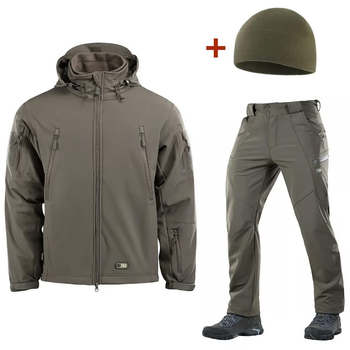 Зимняя Форма M-Tac SoftShell Куртка с подстёжкой и Брюки олива + Подарок Шапка размер 2XL