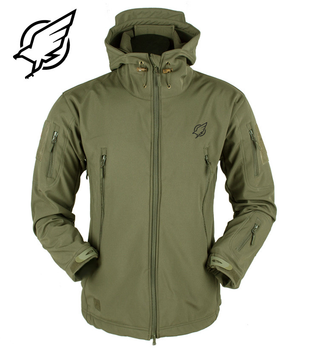 Тактическая куртка Eagle Soft Shell JA-01 с флисом Green Olive L