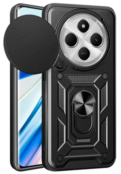 Чехол Camshield c кольцом-подставкой на Poco C75 / (black)