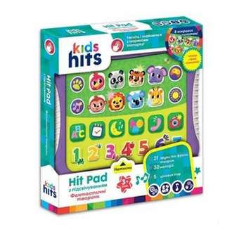Интерактивный планшет Kids Hits сенсорный 29 мелодий 14 звуков 3 позиции разноцветный (559514)