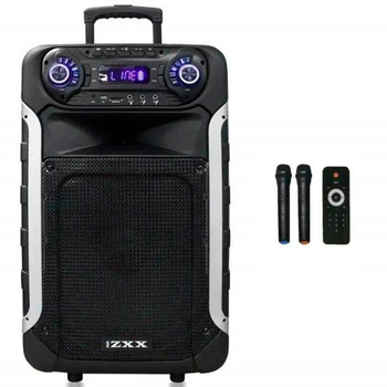 Портативная акустическая система ZXX-9393/7909 с 2 микрофонами 80Вт 81х30х30см TWS/FM/USB/TF/SD/BT/REC/LED черный