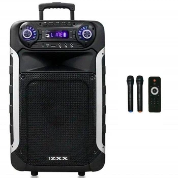 Портативная акустическая система ZXX-9393/7909 с 2 микрофонами 80Вт 81х30х30см TWS/FM/USB/TF/SD/BT/REC/LED черный