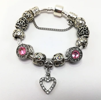 Браслет Pellegrini с композицией подвесов Royal Pink 18 см (RP_018)