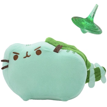 Комплект 2Life Мягкая игрушка Pusheen cat Кот-дракон 12х15см и юла Зеленый v-12305