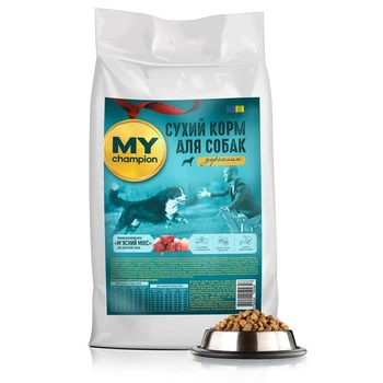 Сухой корм My Champion для взрослых собак Мясной микс 10 кг (4820224502687)