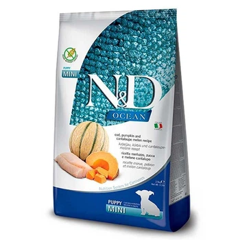 Сухой корм Farmina N&D Ocean Cod, Pumpkin&Cantaloupe для щенков мелких пород с треской 800 г (8010276038784)