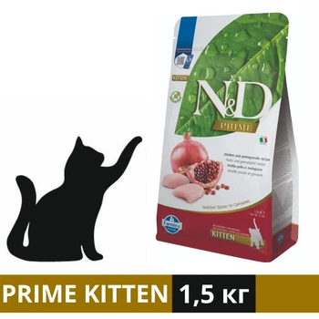 Сухой корм Farmina N&D Prime Chicken&Pomegranate для котят с курицей и гранатом 1.5 кг (8010276032584)