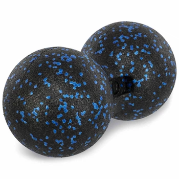 Мяч массажный двойной для мфр и самомассажа Zelart Duoball 1137 размер 24х12 см Black-Blue