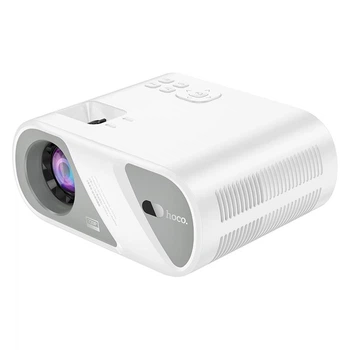 Беспроводной проектор Hoco DT1 720p с Wi-Fi 2.4G/5G, Bluetooth 5.0, HDMI/USB/AV, экран 20–200", 140 ANSI люмен