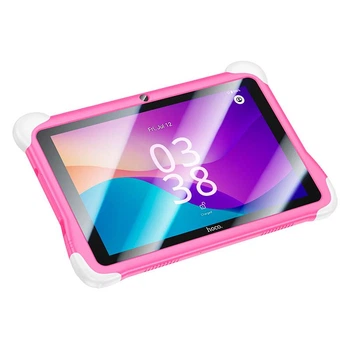 Детский планшет HOCO HI10, 8" HD экран, 3ГБ RAM, 32ГБ ROM, Wi-Fi/5G, двойная камера, Android 14, родительский контроль pink