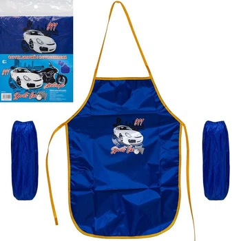 Фартук детский с нарукавниками для мальчиков CR5520(Dark-Blue) 54х37 см (80433)