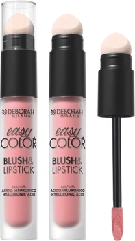 Рідка помада для губ та рум'яна Deborah Easy Color Blush&Lipstick 2 в 1 01 Pink Crush 4 мл (8009518450569)