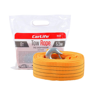 Буксировочный трос Carlife 8т, 5,5м (TR707/P)