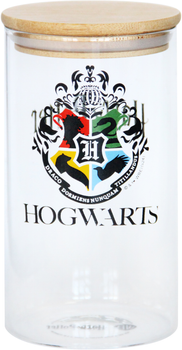 Банка для хранения Warner Bros Harry Potter Hogwarts стеклянная 750 мл с бамбуковой крышкой 8.5x15.5 см (S0105-3) (85005872)