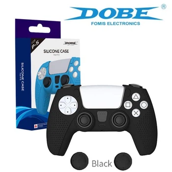Защитный силиконовый чехол Dobe TP5-0559 Black для геймпада Sony DualSense (PS5) + накладки на стики [455862674]