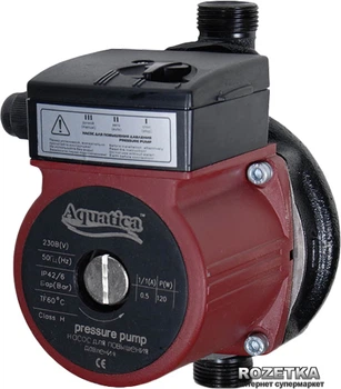 Насос для підвищення тиску Aquatica 270 Вт Hmax 12 м Qmax 47 л/хв Ø¾" 195 м + гайки Ø½" (774714)