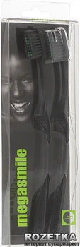 Набір зубних щіток Megasmile Black Whitening Чорні 2 шт (7640131972178)