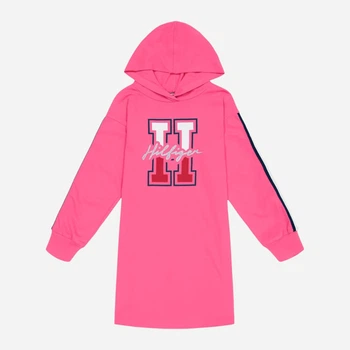 Подростковое платье-худи для девочки Tommy Hilfiger 146602393 164 см Розовое (1159816123)