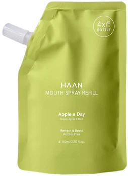 Рефілл для наповнення спрею для порожнини рота haan Mouth Spray Refill Яблуко та м'ята 80 мл (5060917127318)