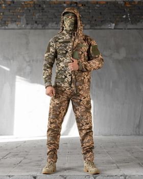 Тактичний зимовий костюм SoftShell на флісі 5 в 1 M пиксель (89575)