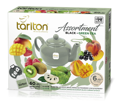 Набір пакетованого чаю Tarlton Black&Green Assortment 60 шт.