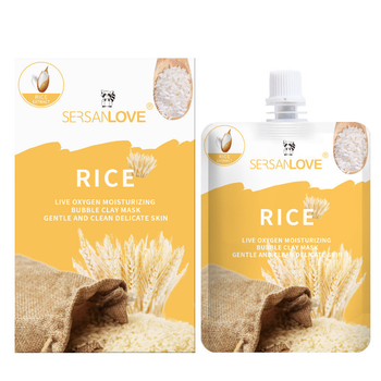 Кислородная маска SERSANLOVE Rice Live Oxygen Bubble Mask, с экстрактом риса, 110 мл