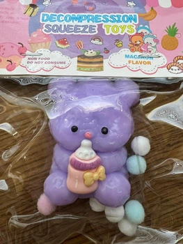 Таба Лапка Котика Squishy Сквиши Мишка фиолетовый