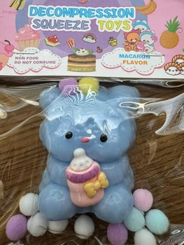 Таба Лапка Котика Squishy Сквиши Мишка голубой