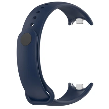 Силіконовий ремінець Original Design MiJobs для фітнес браслета Xiaomi Mi Band 8/9/10 Темно-синій з металевим кріпленням (mrk3939)