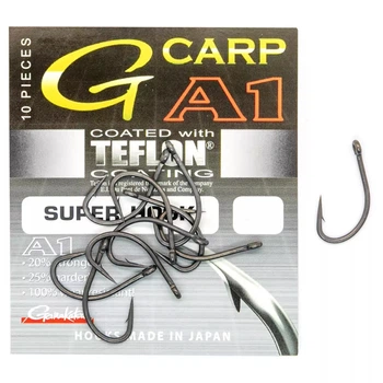 Гачок Gamakatsu A1 G-Carp Super Hook PTFE coating Grey 002 sizes 10шт.