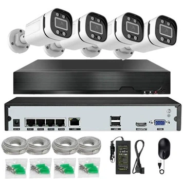 Комплект система відеоспостереження POE NVR 4 Мп з відеореєстратором на 4 камери спостереження